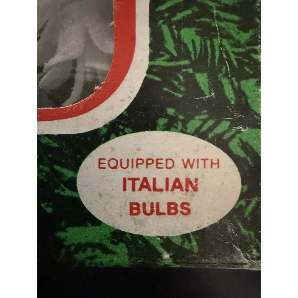 Vintage NOS Santa's World Italian Pine Cone Christmas Lights 2 Sets Tested Works